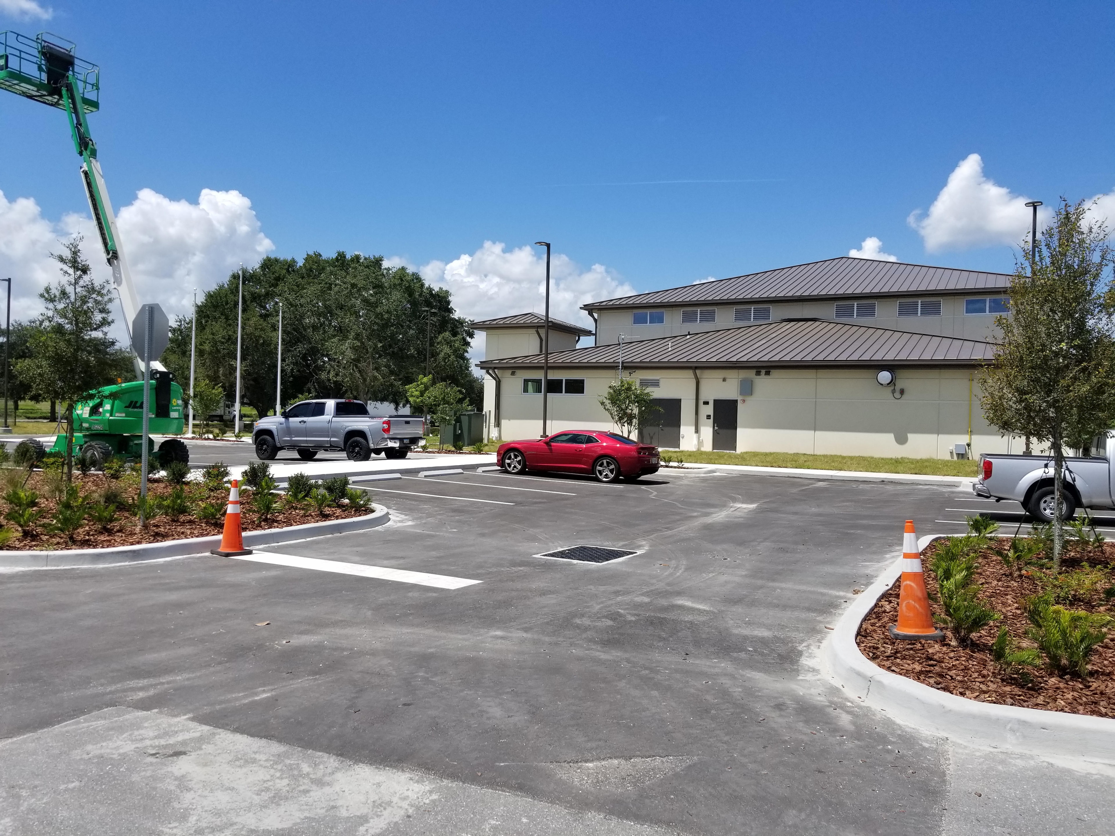 Camcor completed commercial building with parking