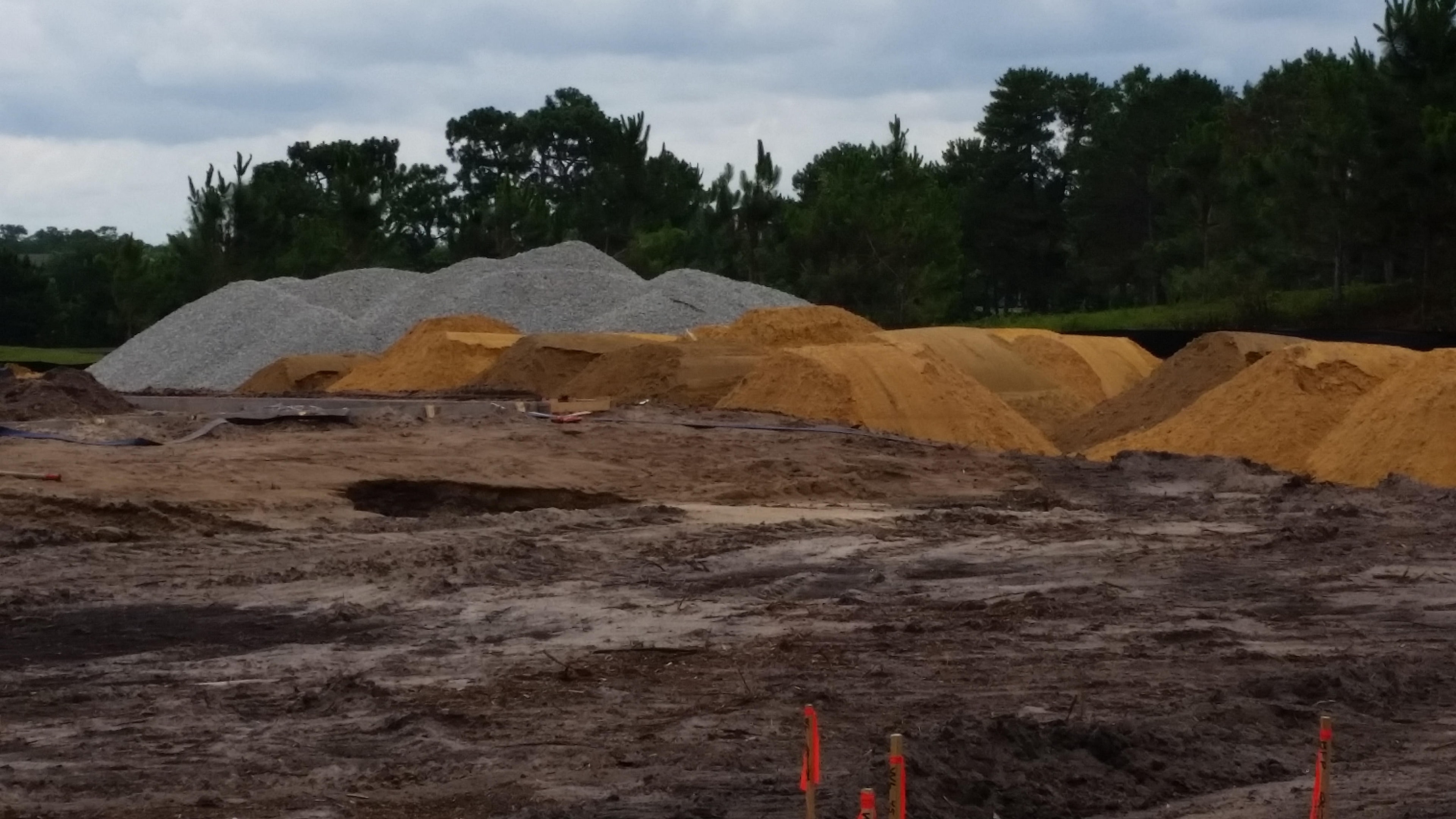 Camcor construction site sand and gravel materials
